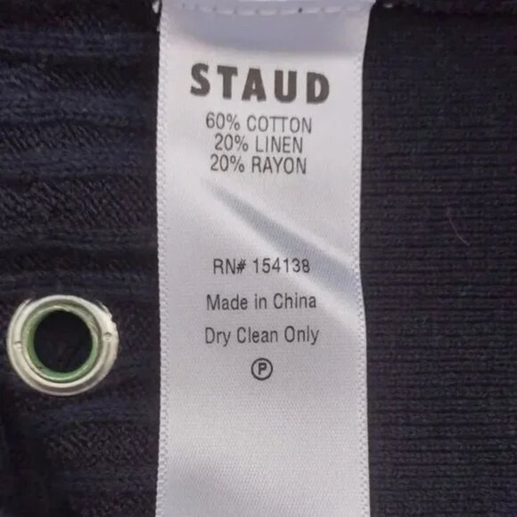 Staud Skirt Linen Knit Pencil Midi - Picture 7 of 9